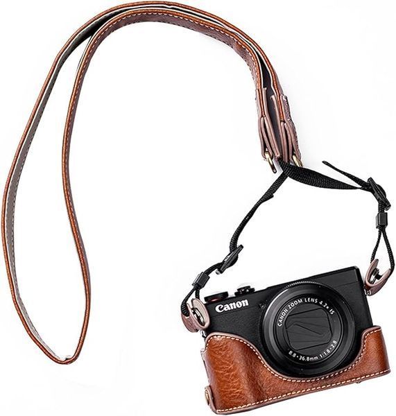 Защитный чехол из искусственной кожи для камеры Canon G7X/G7X II/G7X III фото