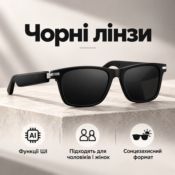 Розумні окуляри AI з голосовим перекладом та сенсорним керуванням