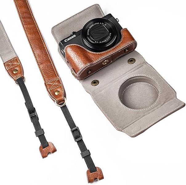 Защитный чехол из искусственной кожи для камеры Canon G7X/G7X II/G7X III фото