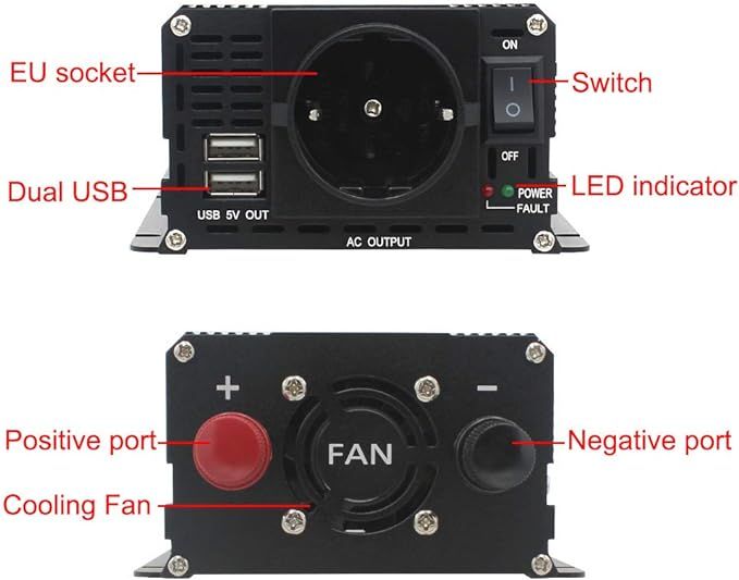 Инвертор 12V-220 LVYUAN 500W MOD, преобразователь напряжения 12V-220V Модифицированная синусоида фото