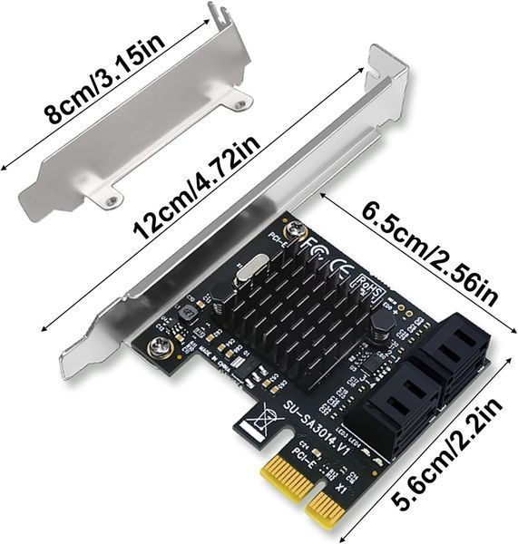 Плата расширения Ubit PCI-E на 4 порта USB 3.0 для ПК