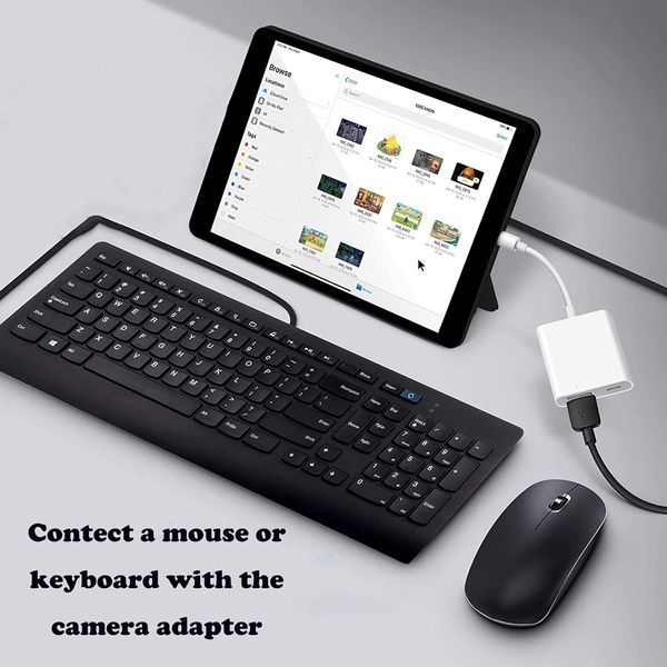 Адаптер-переходник Lightning &ndash; USB OTG с портом зарядки для iPhone/iPad фото