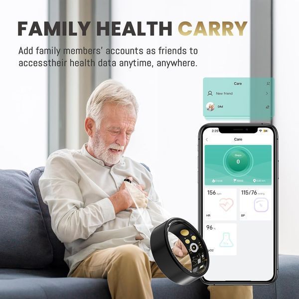 Умное смарт-трекер-кольцо Health Tracker, р.8