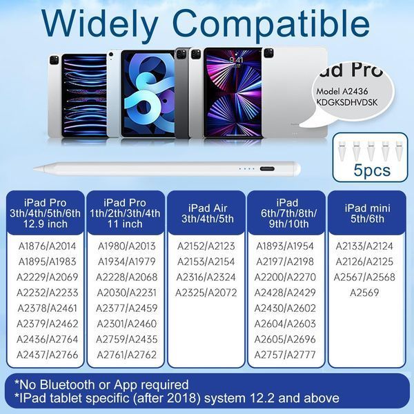 Стилус сумісний з Apple iPad 11/10/9/8/7/6-го покоління
