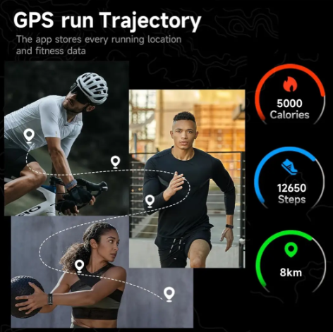 Розумний браслет для фітнесу з трекером здоров'я та GPS