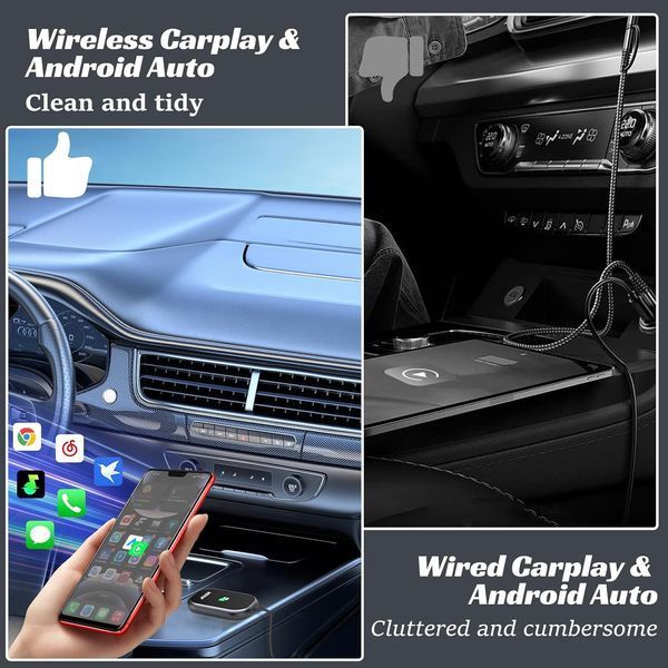 Беспроводной адаптер HSTOP 2 в 1 для CarPlay