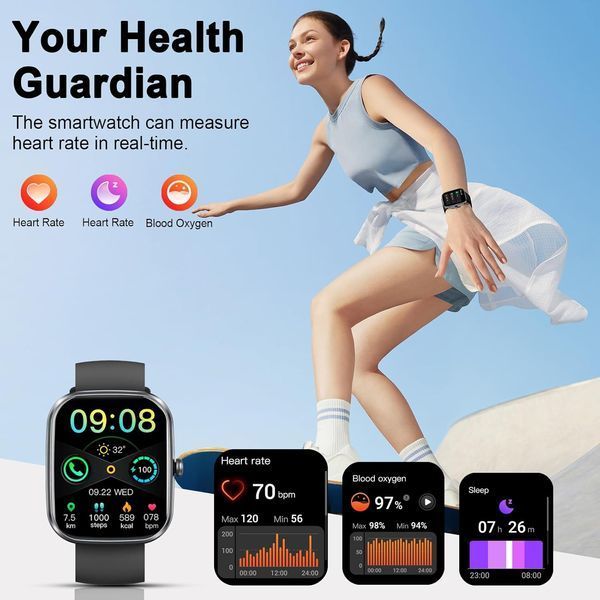Умные 1,91-дюймовые часы с Bluetooth-звонками и HD сенсорным экраном фото