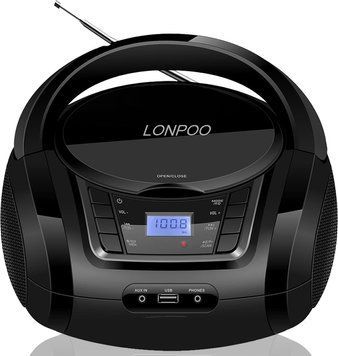 Портативний CD-плеєр LONPOO з FM-радіо фото