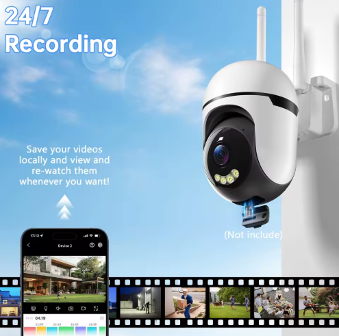 Уличная камера видеонаблюдения WESECUU CQ10 2K IP65 Wi-Fi фото