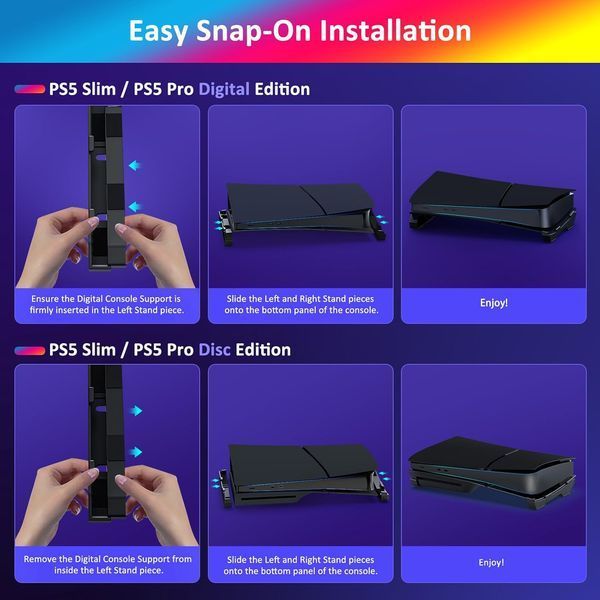 Горизонтальна підставка NexiGo для консолі PS5 Slim та Pro фото