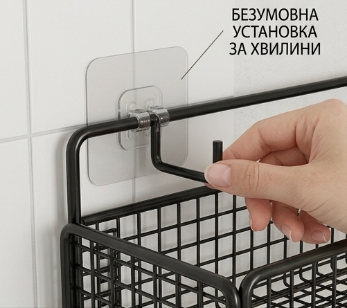 Металлический настенный органайзер для хранения (набор 2 шт)