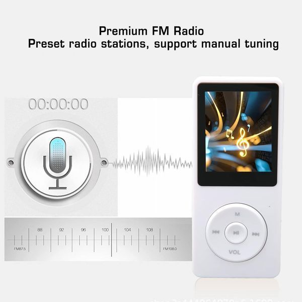 Портативний MP3/MP4-плеєр Ycauty з пам&rsquo;яттю 8 ГБ, екраном 1,8&Prime; та FM-радіо фото