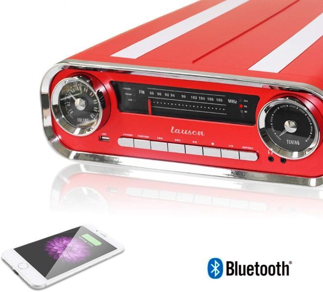 Bluetooth вініловий програвач Retro Music System фото