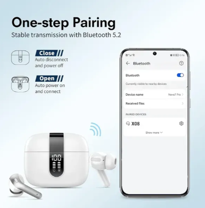 Водонепроницаемые беспроводные наушники Taopod X08 Bluetooth 5.2 фото