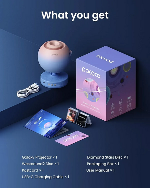 Проектор-ночник POCOCO Galaxy Star со сменными оптическими дисками 5K
