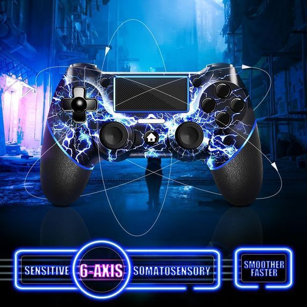 Бездротовий контролер AceGamer для PS4 / джойстик геймпад Custom Design V2 для PS4 з нековзним покриттям фото