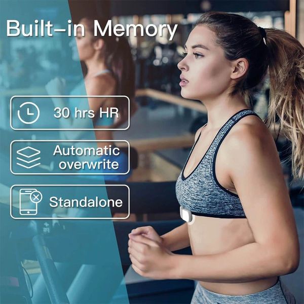 Монітор серцевого ритму / нагрудний ремінець Bluetooth ANT+ ЕКГ монітор