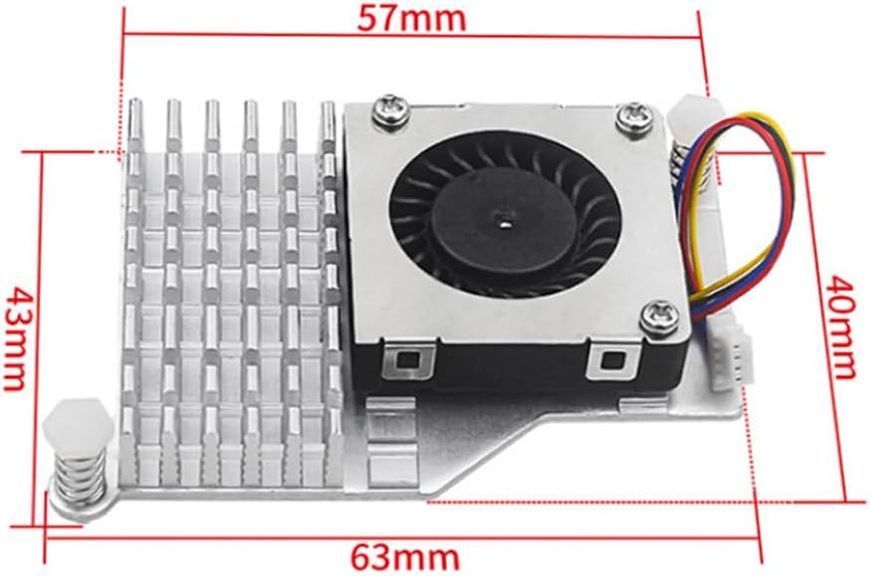 Активний кулер для Raspberry Pi 5 4 ГБ/8 ГБ з ШІМ-вентилятором та алюмінієвим радіатором фото
