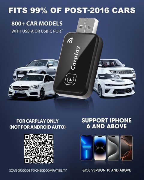 Бездротовий адаптер CarPlay SwartLife