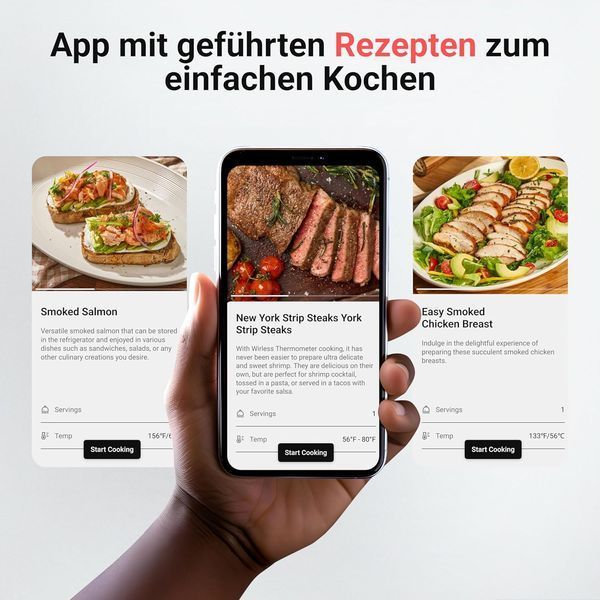 Беспроводной интеллектуальный термометр для мяса ThermoMaven P1