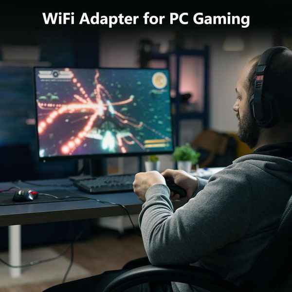 Бездротовий WiFi адаптер 1300 Мбіт/с Wodgreat фото