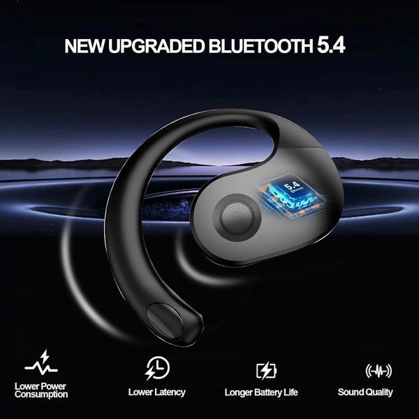 Открытые ушные наушники Беспроводные Bluetooth 5.4 GGSTOPWATER фото