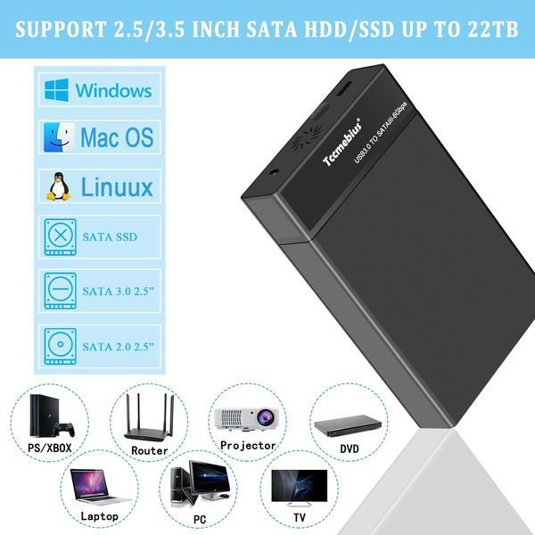 Зовнішній корпус для жорсткого диска USB 3.0 Tccmebius фото