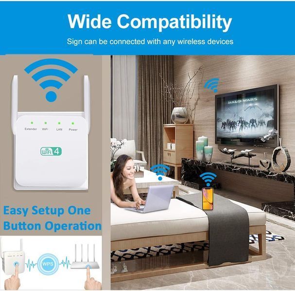 Расширитель сигнала WiFi Qualihome фото