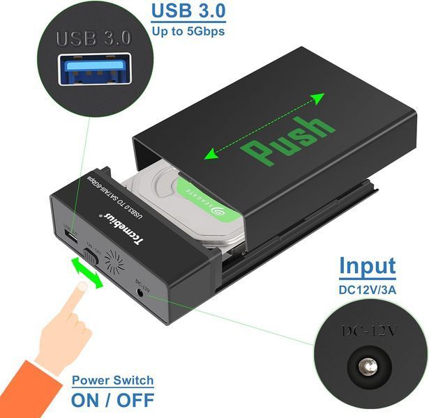Зовнішній корпус для жорсткого диска USB 3.0 Tccmebius фото