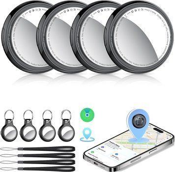 Bluetooth-трекеры Tukio для поиска вещей с поддержкой Apple Find My, IP67, 4 шт