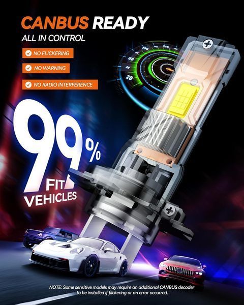 Светодиодная лампа AGPTEK H7 100 Вт 24000 LM 6000K (упаковка из 2 шт.)