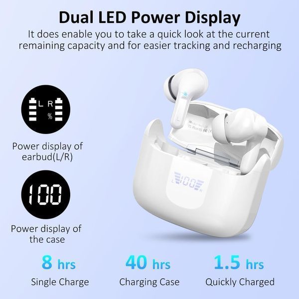 Бездротові навушники Ordtop Bluetooth 5.3 фото