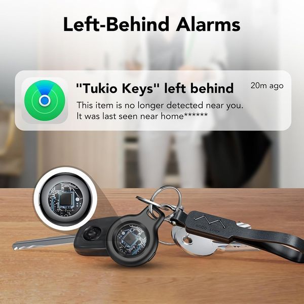 Bluetooth-трекери Tukio для пошуку речей із підтримкою Apple Find My, IP67, 4 шт