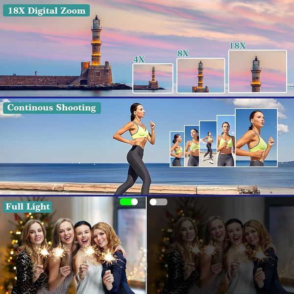 Цифровой фотоаппарат 30 Мп с 18&times; цифровым зумом фото