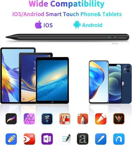 Универсальный стилус для сенсорных экранов совместим с iOS и Android 2 шт