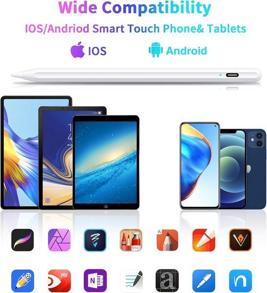 Универсальный стилус для сенсорных экранов совместим с iOS и Android 2 шт