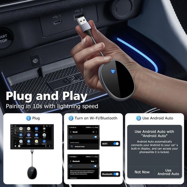 Бездротовий адаптер EVARY Android Auto