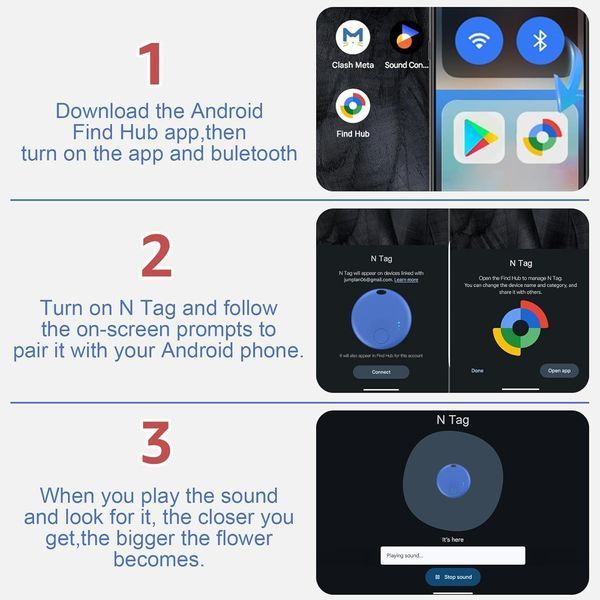 Комплект із 4 смарт-трекерів Air Tracker сумісних з Android