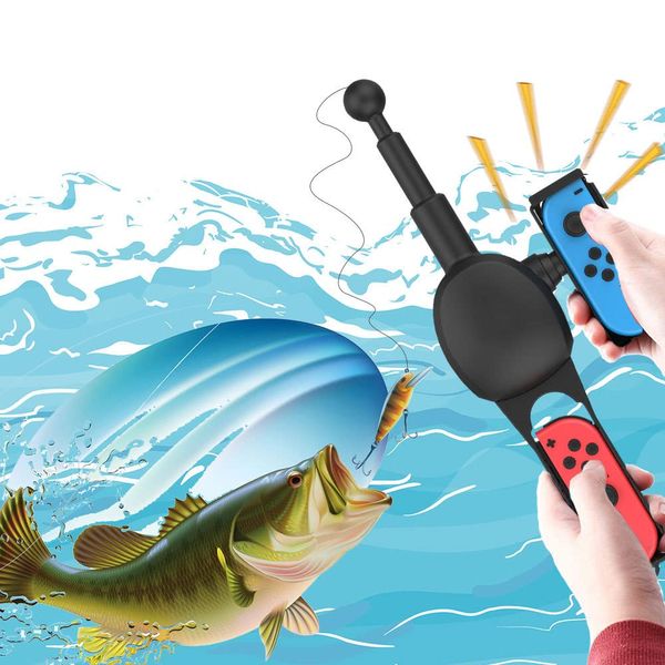 Вудка ігрова для Nintendo Switch&Switch OLED, ZKKEIIE Fishing Game Kit