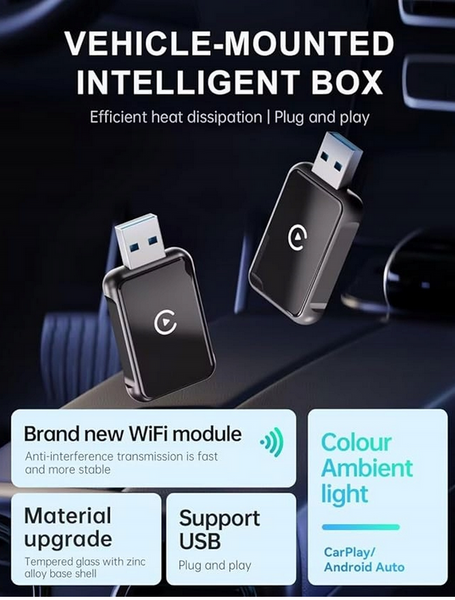 Бездротовий міні-адаптер CarPlay Bluetooth 5.0 для iPhone