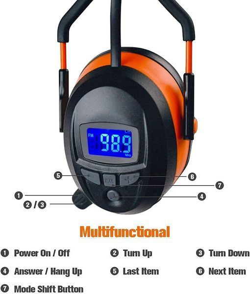 Защитные наушники Gardtech с радио/Bluetooth/FM и шумоподавлением 29 дБ для стрельбы и кошения