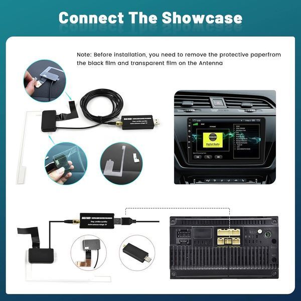 Адаптер для автомобильного радио Hikity DAB/DAB+ USB