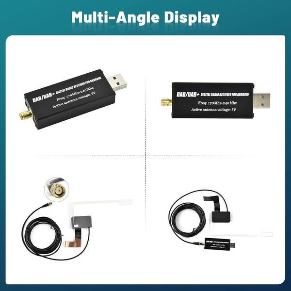 Адаптер для автомобильного радио Hikity DAB/DAB+ USB