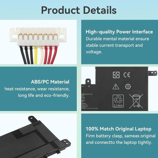 Аккумулятор B31N1729 для ноутбуков Asus фото