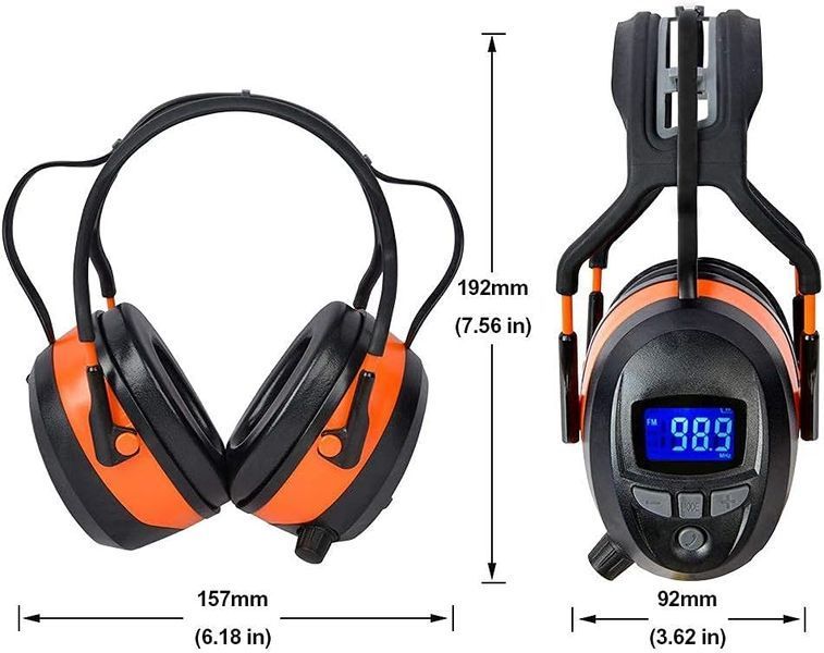 Защитные наушники Gardtech с радио/Bluetooth/FM и шумоподавлением 29 дБ для стрельбы и кошения