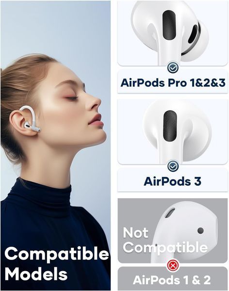 Ушные крючки Gcioii с памятью для AirPods Pro 3