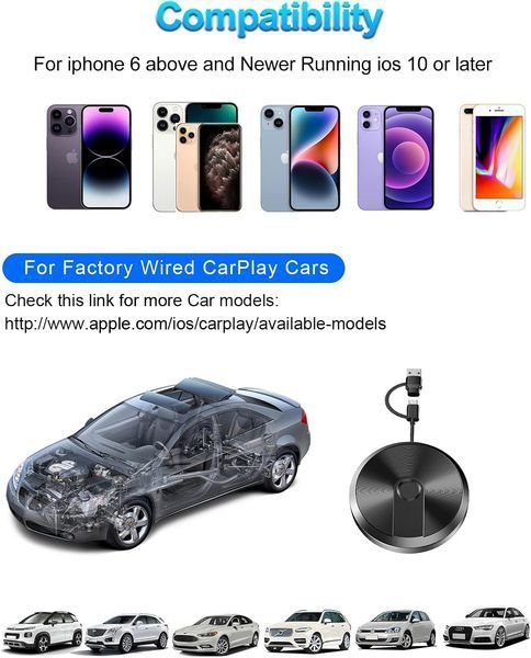 Беспроводной адаптер Carplay Sunity