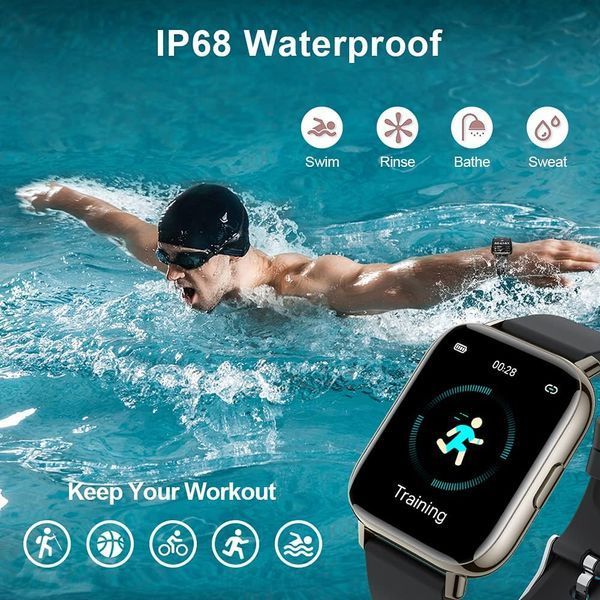 Смарт-часы Ordtop P32E, фитнес-трекер, IP68 Черный фото