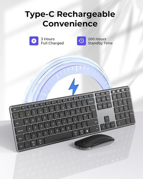 Беспроводная Bluetooth-клавиатура и мышь seenda SKM64-3