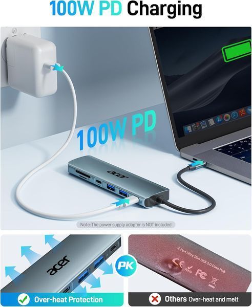 Концентратор USB C / адаптер USB C - HDMI 7 в 1